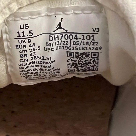 2022 Nike Air Jordan 1 Low Elevate Sail / Coconut Milk / Sanddrift DH7004 101 - Picture 10 of 13
